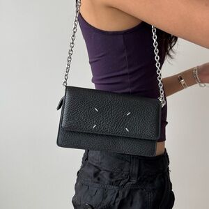 Maison Margiela Black leather chain bag